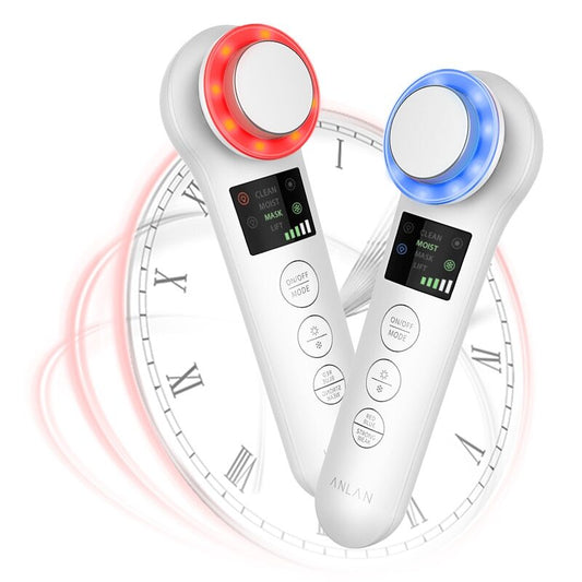 LED anti-wrinkle sonic vibration therapy at hot and cool function!