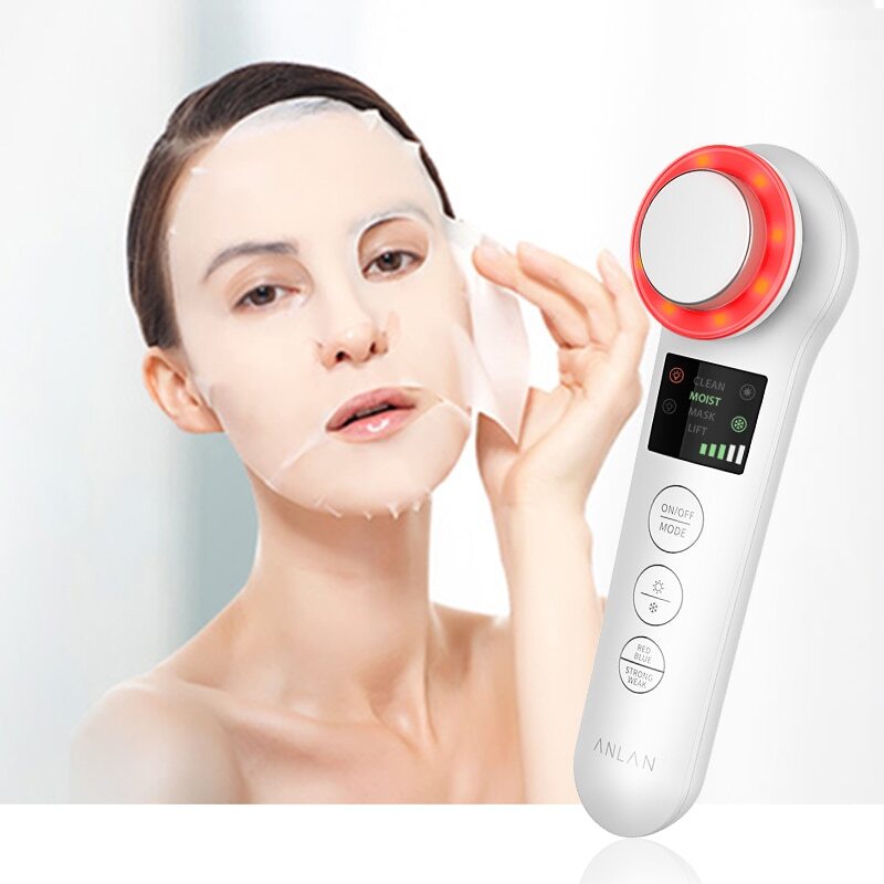 LED anti-wrinkle sonic vibration therapy at hot and cool function!