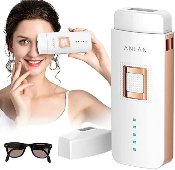 Compact laser hair removal to remove hair all over the body at home!