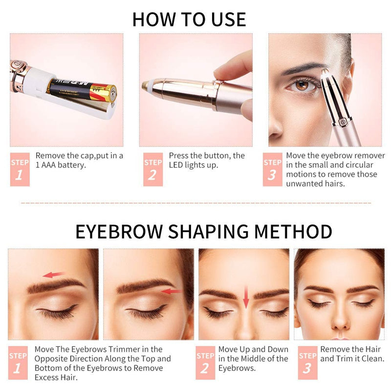 Use Electric Eyebrow Trimmer.
