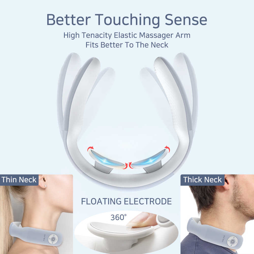 Excellent fit of the massager on a thinner and thicker neck.